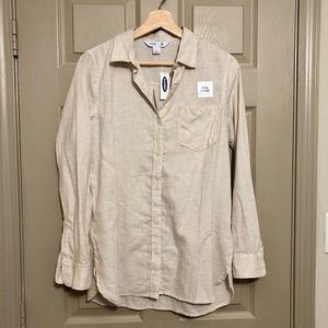 Tunic Length Button Down Shirt